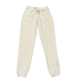 Lunya “Good in Bed” Organic Cotton Blend Jogger Lounge Pants XS Oatmeal